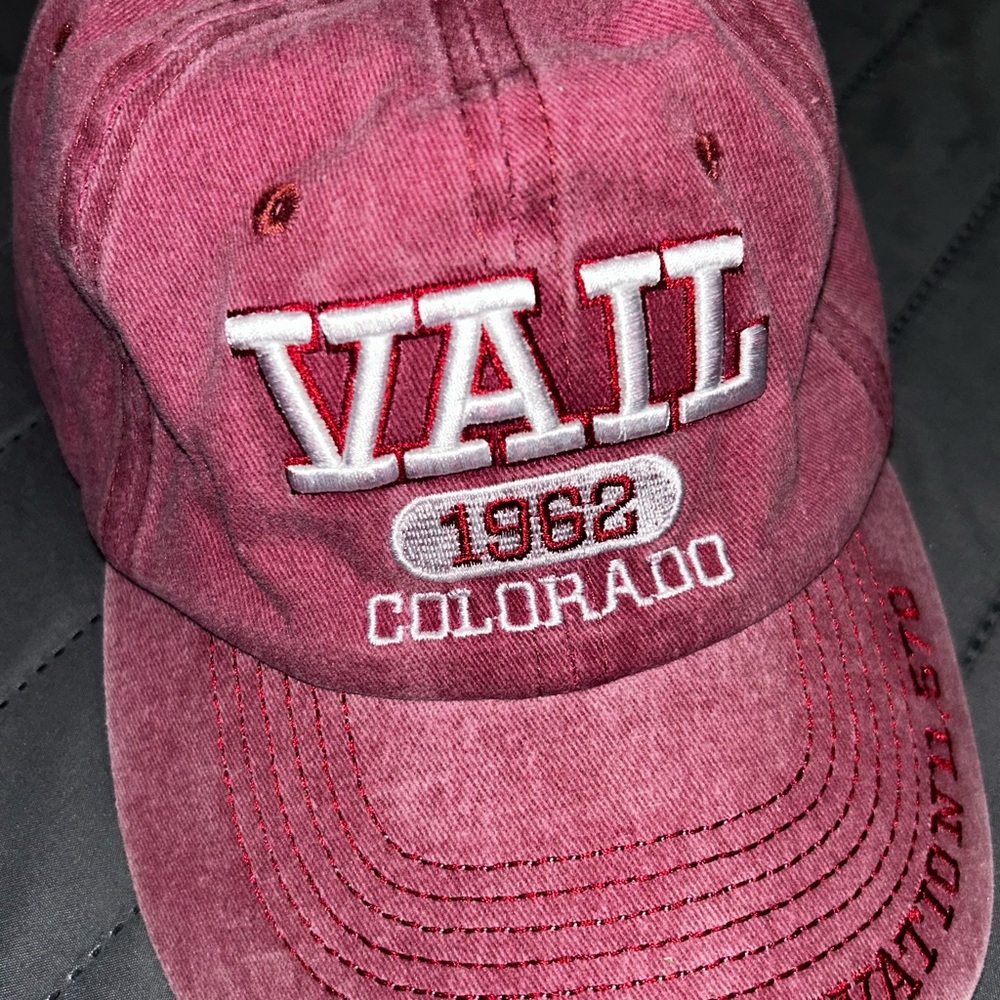 Vail 1962 Colorado Red Cap